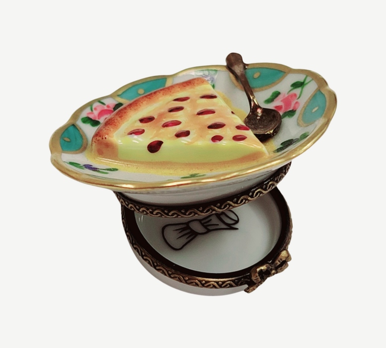 Cherry Pie Limoges Box for Dessert Lovers Porcelain Limoges Dessert French Trinket Box
