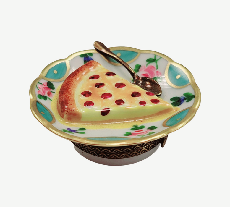 Cherry Pie Limoges Box for Dessert Lovers Porcelain Limoges Dessert French Trinket Box