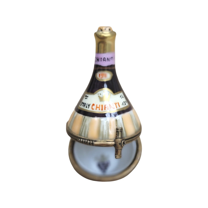 Chianti Wine Limoges Box for Wine Lovers Porcelain Limoges Wine Spirits French Trinket Box