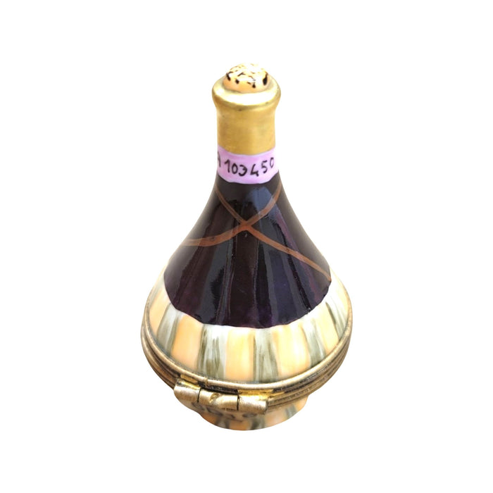 Chianti Wine Limoges Box for Wine Lovers Porcelain Limoges Wine Spirits French Trinket Box