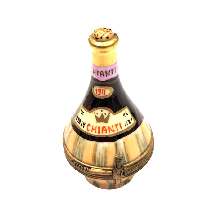 Chianti Wine Limoges Box for Wine Lovers Porcelain Limoges Wine Spirits French Trinket Box
