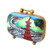 China Travel Suitcase for Collectors Porcelain Limoges Travel French Trinket Box