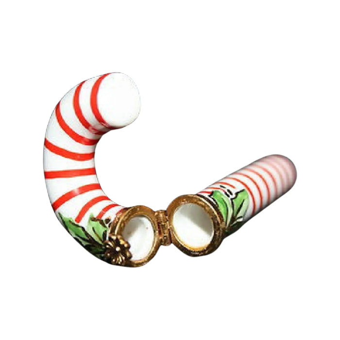 Christmas Candy Cane for Holiday Cheer Porcelain Limoges xmas theme French Trinket Box