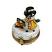 Christmas Snowman Box for Holiday Cheer Porcelain Limoges snowman French Trinket Box