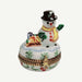 Christmas Snowman Box for Holiday Cheer Porcelain Limoges snowman French Trinket Box