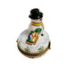 Christmas Snowman Box for Holiday Cheer Porcelain Limoges snowman French Trinket Box