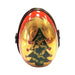 Painted details on the Christmas Tree Egg Picture Frame Limoges box, French art in miniature