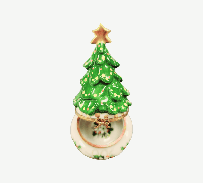 Christmas Tree Limoges Box for Holiday Collectors Porcelain Limoges Christmas Tree French Trinket Box
