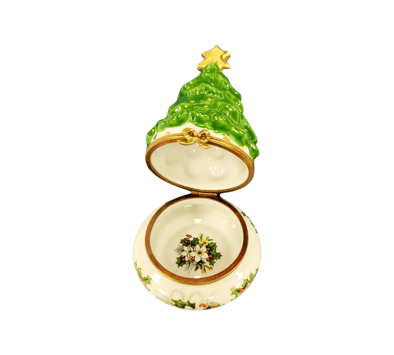 Christmas Tree Limoges Box for Holiday Collectors Porcelain Limoges Christmas Tree French Trinket Box