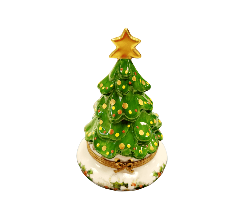 Christmas Tree Limoges Box for Holiday Collectors Porcelain Limoges Christmas Tree French Trinket Box