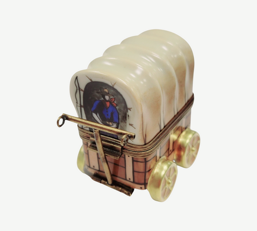 Chuck Wagon Limoges Box for Collectors Porcelain Limoges vehicle united states French Trinket Box