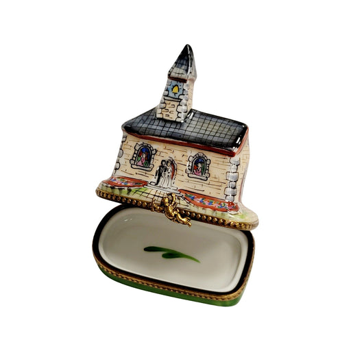 Church Limoges Box for Spiritual Collectors Porcelain Limoges christian French Trinket Box