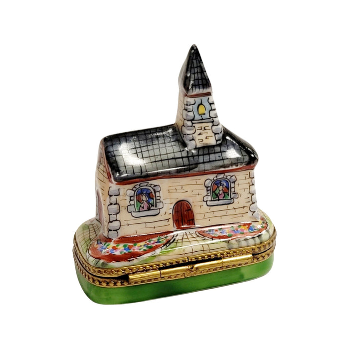 Church Limoges Box for Spiritual Collectors Porcelain Limoges christian French Trinket Box