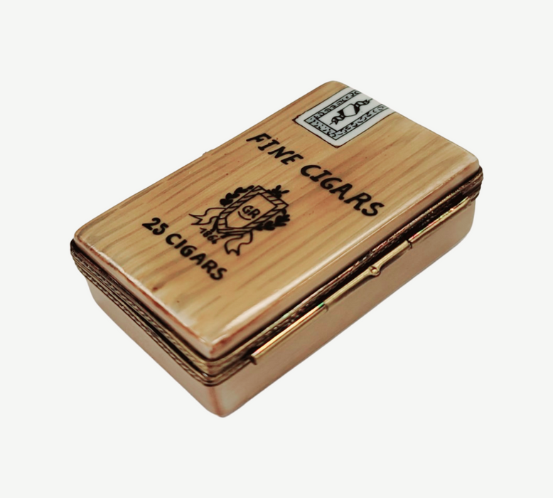 Cigar Box Limoges Figurine for Collectors Porcelain Limoges wine Limoges Box men French Trinket Box