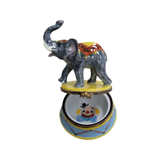 Circus Elephant Limoges Box Porcelain Figurine-Wild Limoges elephant circus-CH9J121
