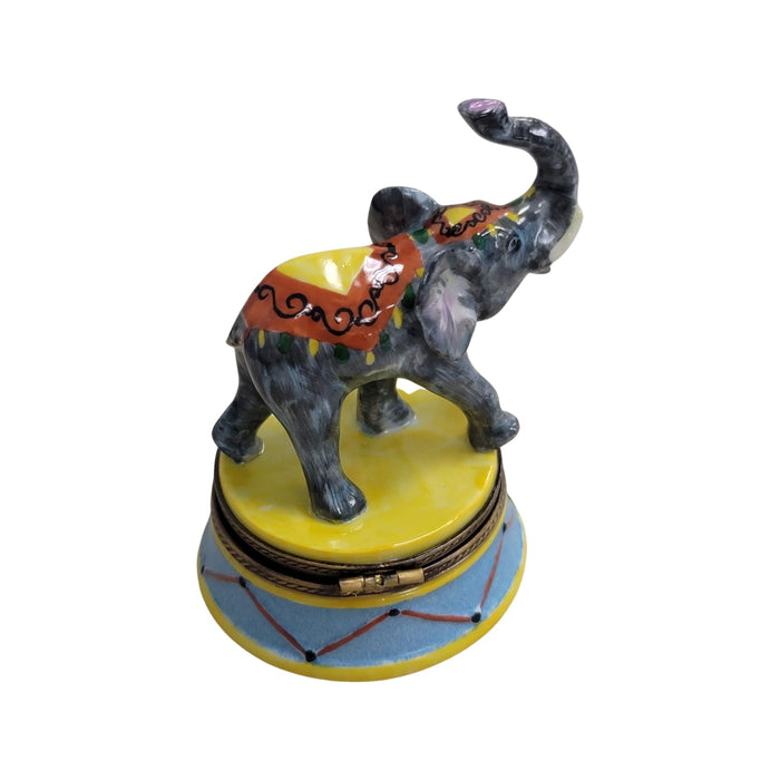 Circus Elephant Limoges Box Porcelain Figurine-Wild Limoges elephant circus-CH9J121