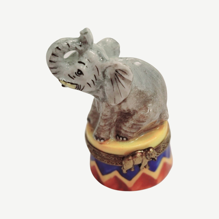Circus Elephant Limoges Box Porcelain Figurine-Wild Limoges elephant circus-CH2P179