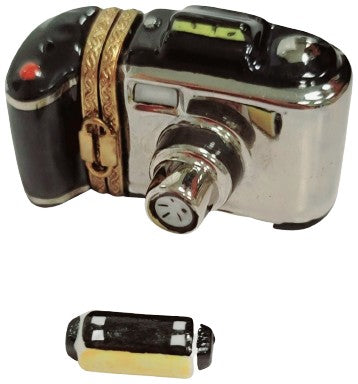 Classic Camera Limoges Box for Photography Lovers Porcelain Limoges beach travel French Trinket Box