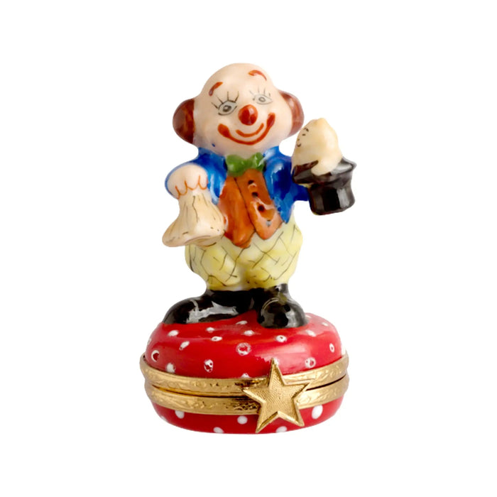 Whimsical Clown Limoges Box for Collectors Porcelain Limoges Circus French Trinket Box