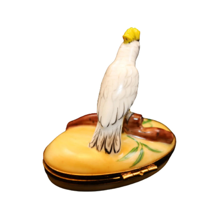 Cockatoo Limoges Box for Bird Lovers Porcelain Limoges Bird Birds French Trinket Box