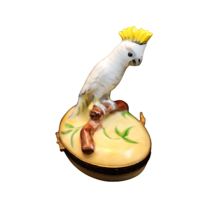 Cockatoo Limoges Box for Bird Lovers Porcelain Limoges Bird Birds French Trinket Box
