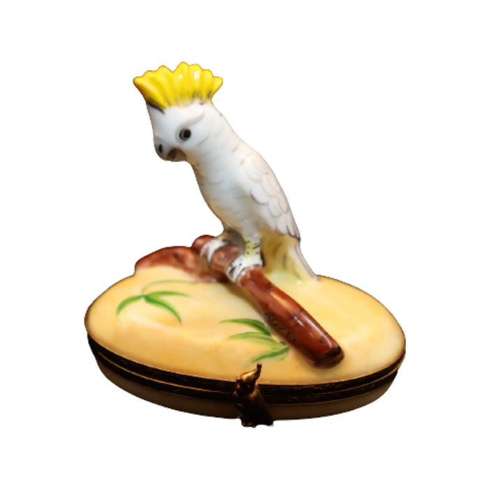 Cockatoo Limoges Box for Bird Lovers Porcelain Limoges Bird Birds French Trinket Box