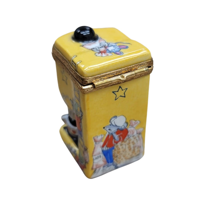 Espresso Machine Figurine for Collectors Porcelain Limoges beverage French Trinket Box