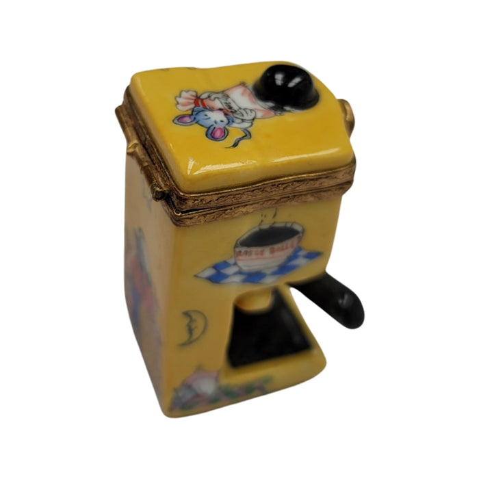 Espresso Machine Figurine for Collectors Porcelain Limoges beverage French Trinket Box