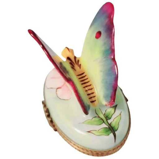 Colorful Butterfly Limoges Box for Nature Lovers Porcelain Limoges Butterfly French Trinket Box