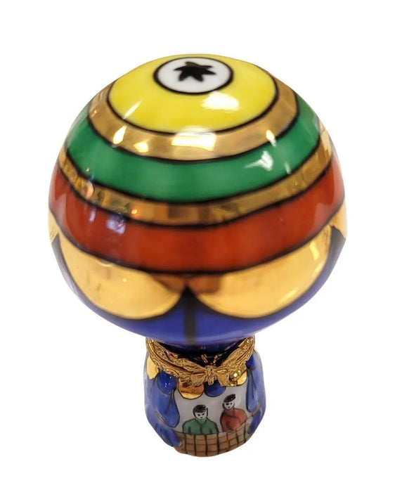 Colorful Hot Air Balloon Limoges for Collectors Porcelain Limoges travel vehicle French Trinket Box