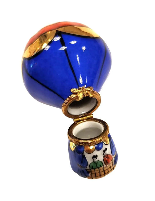 Colorful Hot Air Balloon Limoges for Collectors Porcelain Limoges travel vehicle French Trinket Box