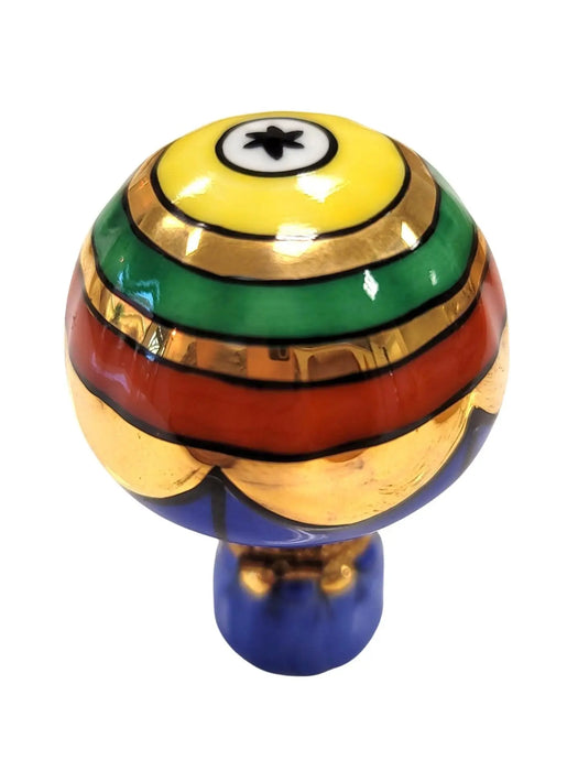 Colorful Hot Air Balloon Limoges for Collectors Porcelain Limoges travel vehicle French Trinket Box