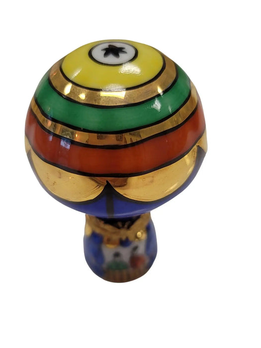 Colorful Hot Air Balloon Limoges for Collectors Porcelain Limoges travel vehicle French Trinket Box