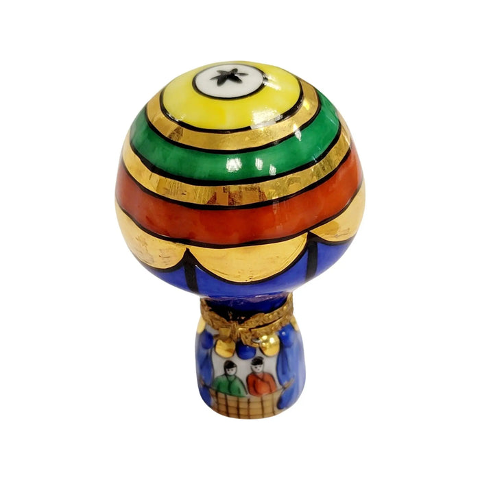 Colorful Hot Air Balloon Limoges for Collectors Porcelain Limoges travel vehicle French Trinket Box