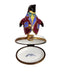 Colorful Tuxedo Penguin Figurine for Elegant Collectors Porcelain Limoges xmas bird birds special winter travel French Trinket Box