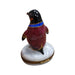 Colorful Tuxedo Penguin Figurine for Elegant Collectors Porcelain Limoges xmas bird birds special winter travel French Trinket Box