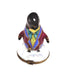Colorful Tuxedo Penguin Figurine for Elegant Collectors Porcelain Limoges xmas bird birds special winter travel French Trinket Box