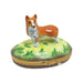 Corgi Dog Limoges Box for Dog Lovers Porcelain Limoges Dog French Trinket Box