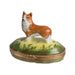 Corgi Dog Limoges Box for Dog Lovers Porcelain Limoges Dog French Trinket Box