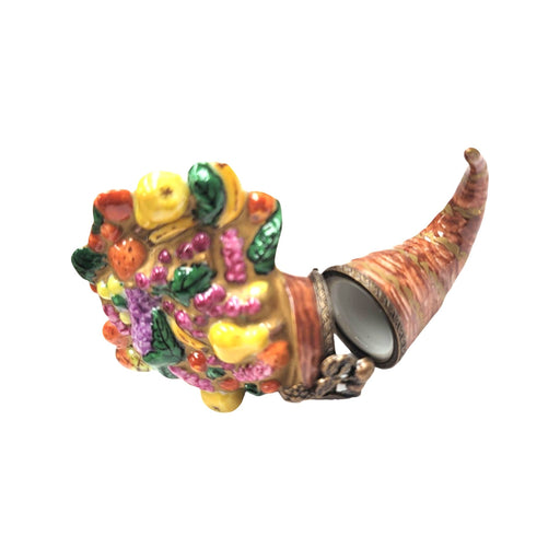 Cornucopia Elegance for Thanksgiving Porcelain Limoges Thanksgiving xmas French Trinket Box