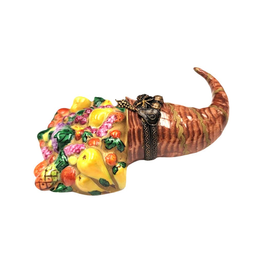 Cornucopia Elegance for Thanksgiving Porcelain Limoges Thanksgiving xmas French Trinket Box