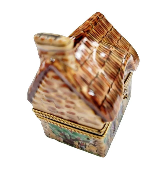 Cottage House Limoges Box for Collectors Porcelain Limoges home French Trinket Box