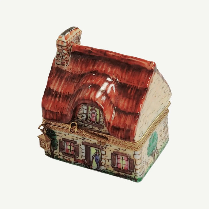 Cottage House Limoges Box for Collectors Porcelain Limoges home French Trinket Box