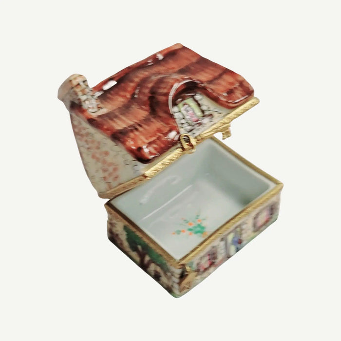 Cottage House Limoges Box for Collectors Porcelain Limoges home French Trinket Box