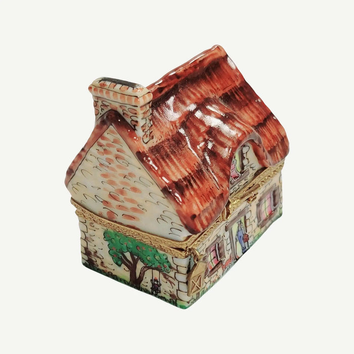 Cottage House Limoges Box for Collectors Porcelain Limoges home French Trinket Box
