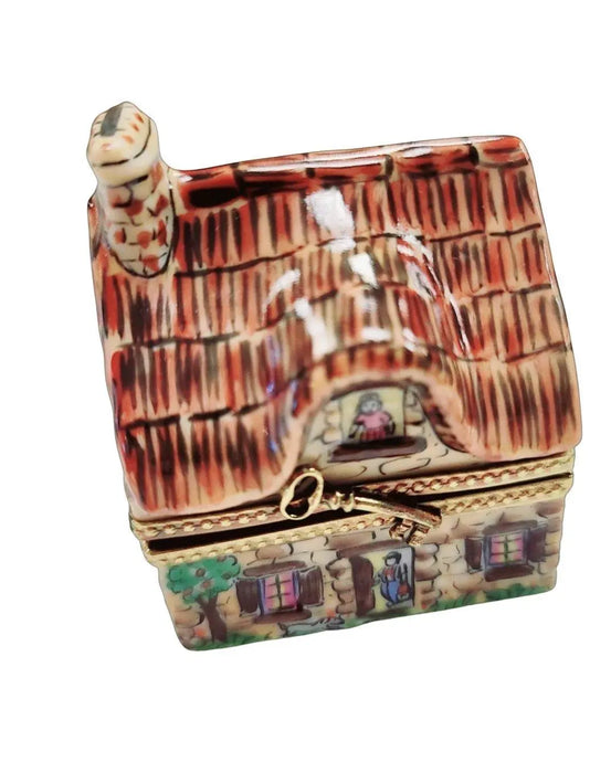 Cottage House Limoges Box for Collectors Porcelain Limoges home French Trinket Box