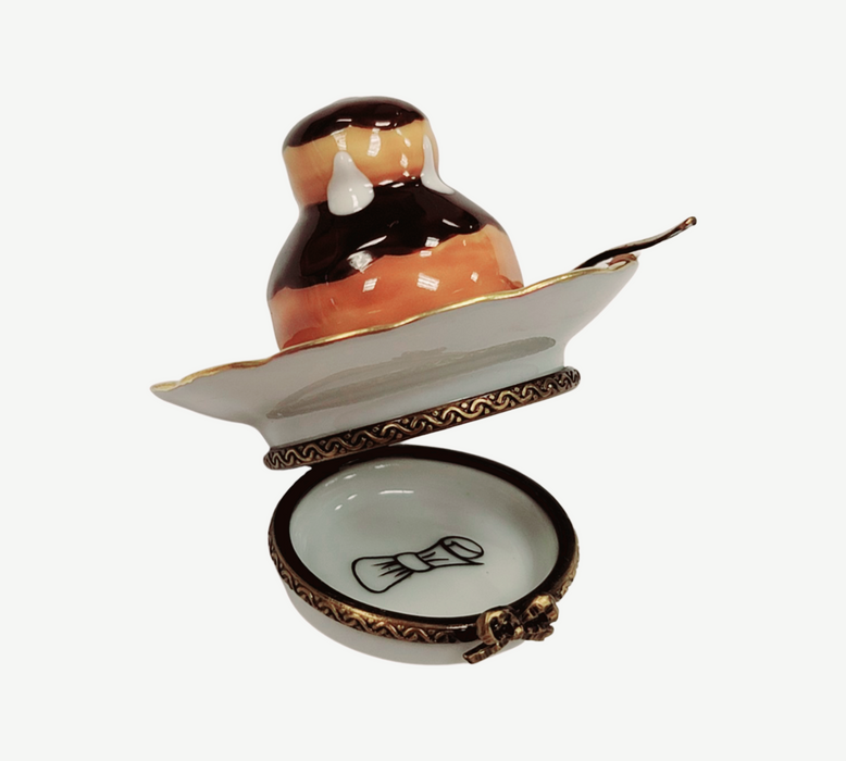 Cream Puff Elegance for Collectors Porcelain Limoges Dessert French Trinket Box