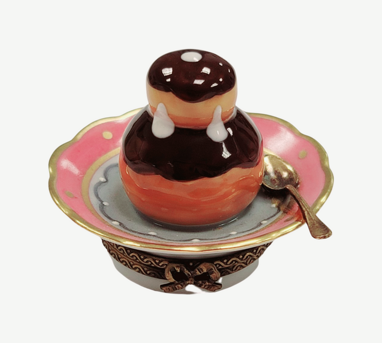 Cream Puff Elegance for Collectors Porcelain Limoges Dessert French Trinket Box