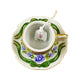 Butterfly Cup & Saucer for Nature Lovers Porcelain Limoges China French Trinket Box