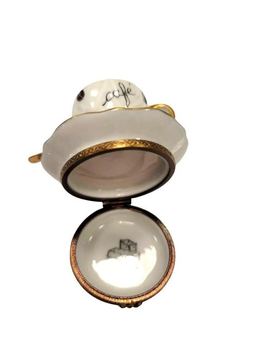 Cup of Coffee Elegance for Collectors Porcelain Limoges Beverage China French Trinket Box